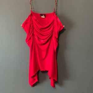 Red dressy tank top